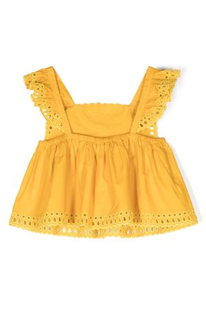 yellow cotton blouse STELLA McCARTNEY KIDS | TU5A42Z1594230